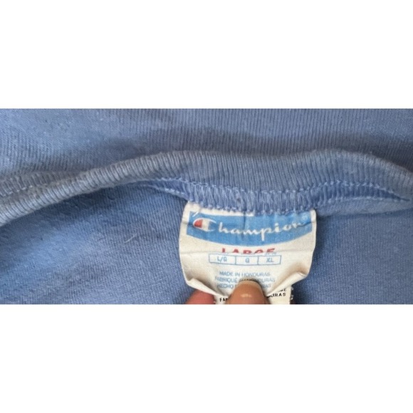 Vintage 90s - Y2K Champion Spellout T-shirt L Blue - Picture 4 of 6